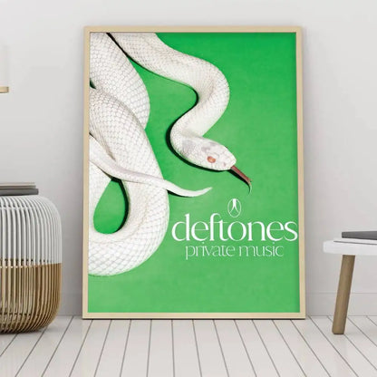 D-Deftones Private Music Poster Self-adhesive Art Waterproof Paper Sticker Coffee House Bar Room