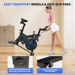 Formill QK116 Indoor Magnetic Spinning Bike, 6KG Flywheel Home Exercise Bike with LCD Display, Adjustable Resistance, Quiet Belt