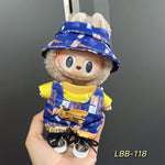 Cute Mini Plush Doll Clothes for 17cm Labubu Many Kinds of Overalls Clothes Accessories