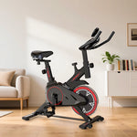 Indoor Exercise Bike 4kg Flywheel Quiet Belt Drive Spin Bike with Adjustable Resistance & LCD Display for Home Cardio Training