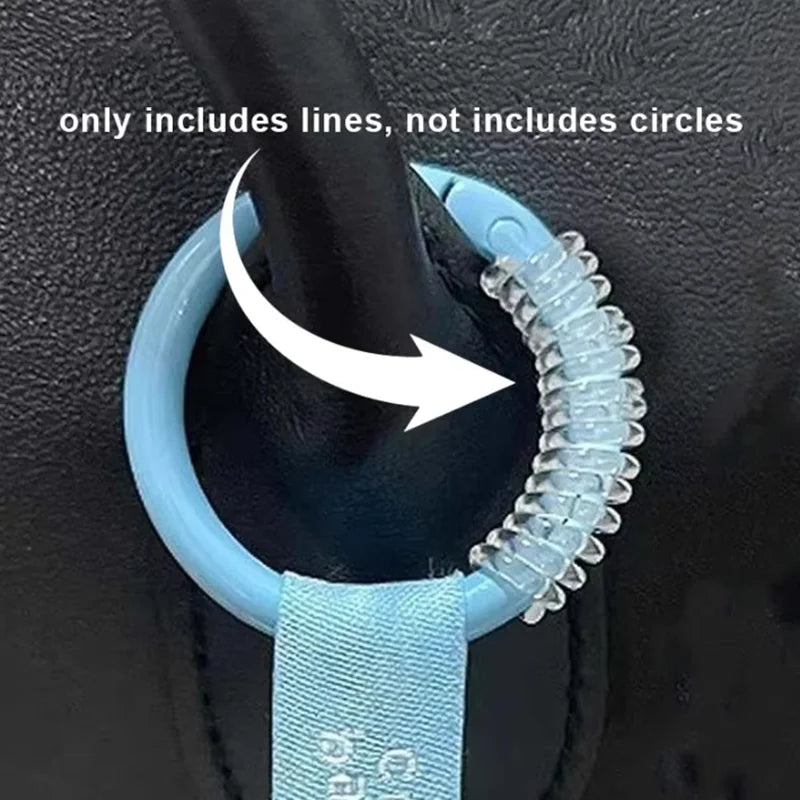 Labubu Anti Drop Buckle Silicone Rope Keychain Protection Ring Colorful Winding Fixed Anti Drop Labubu Accessories