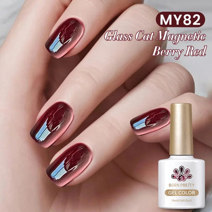 BORN PRETTY 10ml Silver Water Light Cat Magnetic Gel Nail Polish Nail Supplies Vernis Semi Permanent Gel for Fall Winter Nails