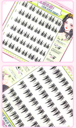 Upgraded Sunflower False Eyelashes No Glue Fake Lashes  Natural Reusable Band-Free Lashes Manga Lash Makeup Korean