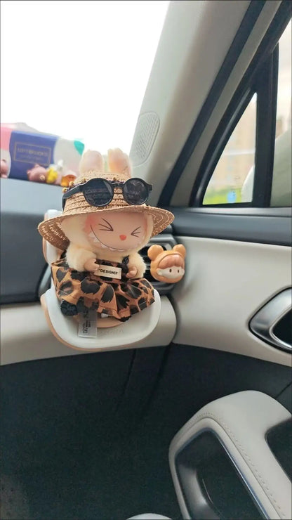 Doll Accessory For Labubu Plush Doll Car Accessory Compatible Car Air Conditioning Vent Cute Car Decoration Hanging Ornament