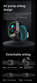 2025 AI Diagosis ECG Health Smart Watch Men Blood Pressure Lipid Uric Acid NFC Air Pump Airbag Health Smartwatches Women For IOS