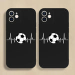 Funny Football Graphic Phone Case For iPhone 16 15 14 13 12 11 Pro Max Mini X XS SE4 7 8 Plus 16E Shockproof Silicone Soft Cover