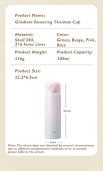 500ml large capacity thickened 316 stainless steel vacuum Thermal insulation portable Tumbler Thermos Water bottle Coffee cup