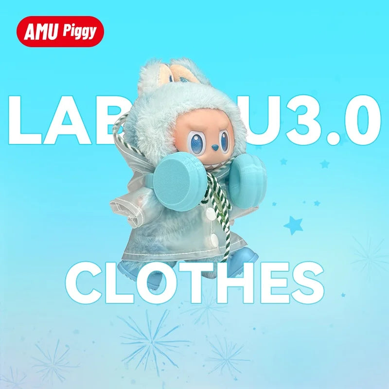 Doll Clothes: Baby Clothes Third Generation, Front High Energy Set, Sitting Party, Macaron,Only clothes