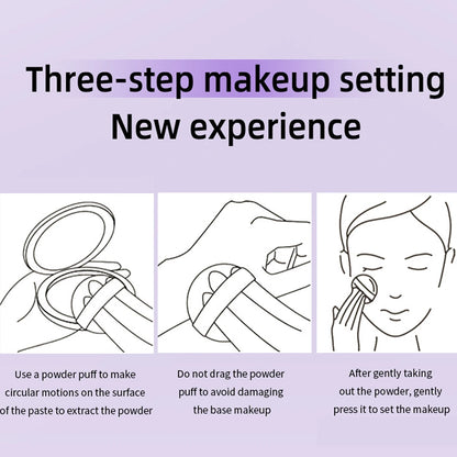 Waterproof Violet Cream powder Natural Stick Facial Long term Oil Control Easy Apply Makeup Powder Cosmetics