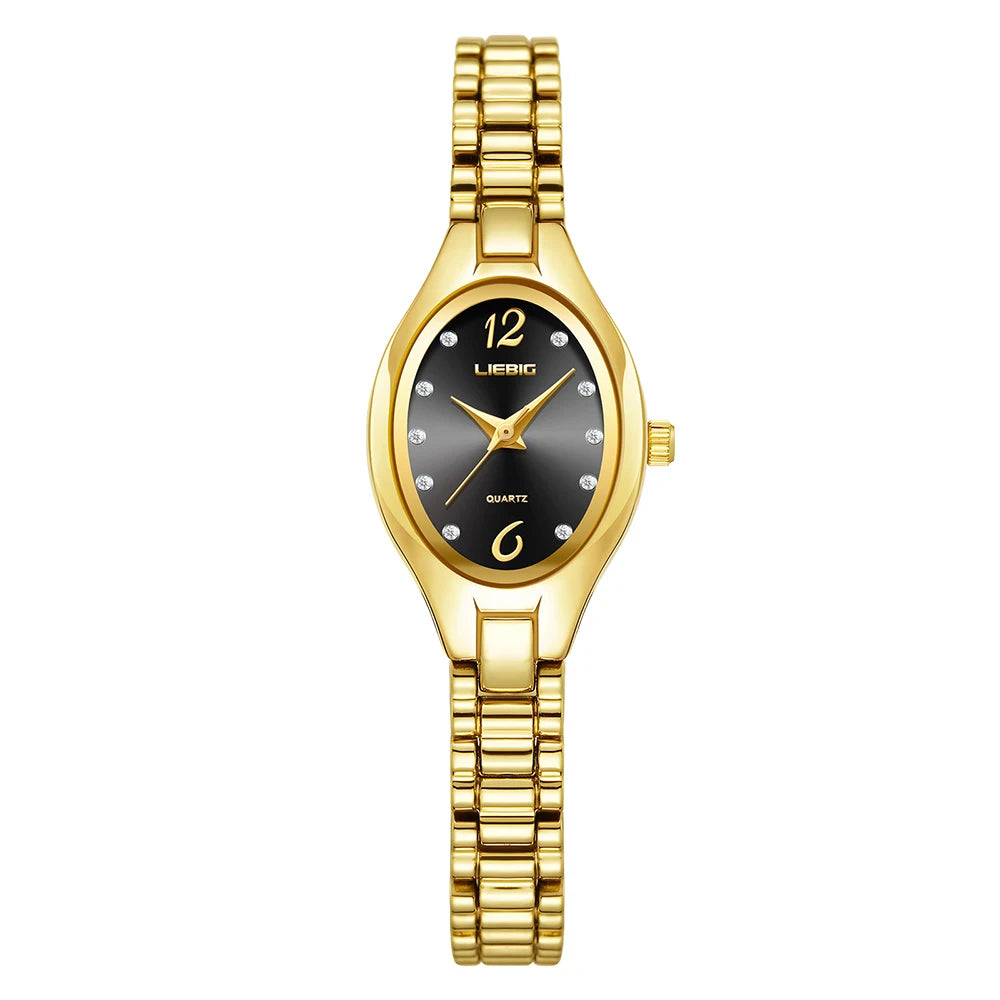 LIEBIG Stainless Steel Strap Quartz Watch Top Brand Luxury Elegant Wristwatches Fashion Automatic Watches For Women Reloj Mujer