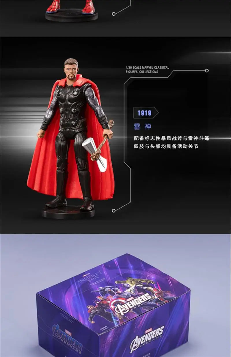 Avengers Legends Iron Man Spider Man Thor Captain America Thanos Hulk War Machine Action Figures Gif