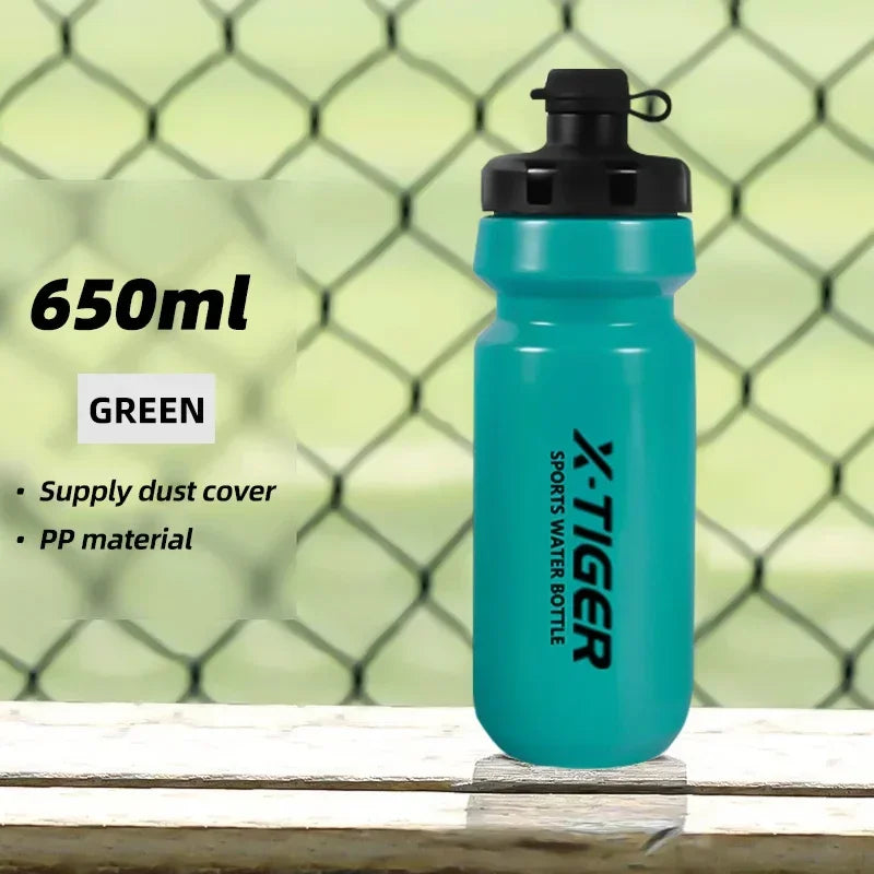 X-TIGER MTB Road Cycling Water Bottle 650ML Leak-proof Bicycle Squeeze Water Bottle for Long-distance Cycling Outdoor Sports Por