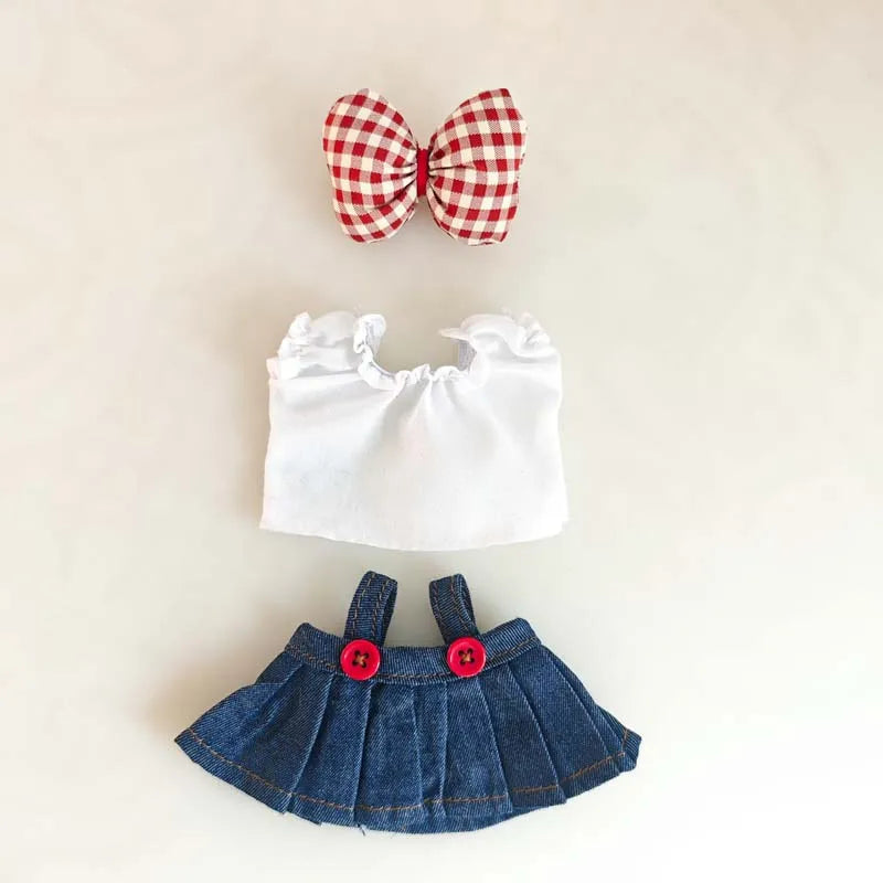 17cm Cute Baby Doll Clothes Accessories For Korea Kpop Labubu Idol Dolls Skirt Doll Clothes Clothing Accessories Labubu Clothes
