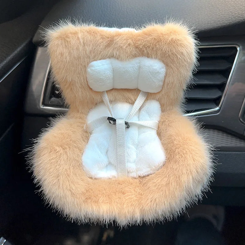 15-17cm doll Seat  Labubu carseat Safety Seat Cute Doll Air Outlet Aromatherapy decoration high-grade Car Interior Decoration