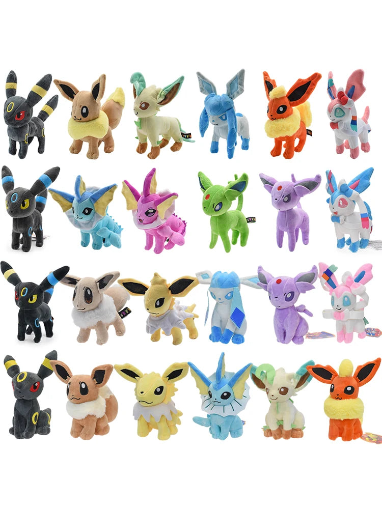 Kawaii Mimikyu Eevee Evolution Plush Set – Umbreon, Sylveon, Vaporeon & More – 9pcs Pokémon Peluche Dolls
