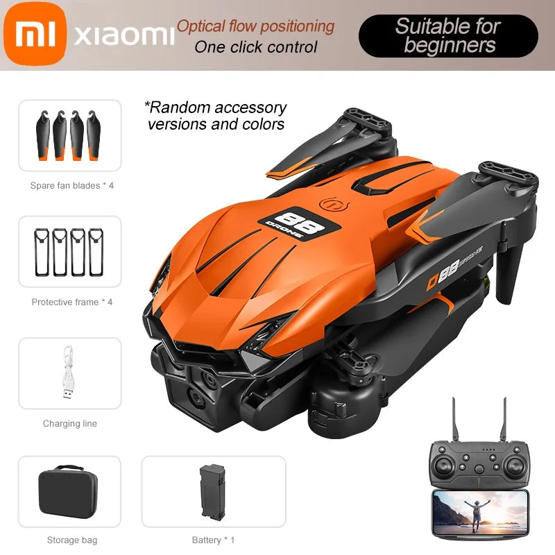 Xiaomi D88 Drone HD 8K Dual Camera Professional Aerial Photography Optical Flow Hovering Gesture Shooting Folding Quadcopter ﻿