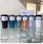 Tyeso 600/750/900/1050/1200ML Stainless Steel Thermos Bottle Car Coffee Cup Sports Water Bottles Keeps Cold and Heat Thermal Mug