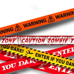 Halloween Warning Tape Signs Banner Halloween Props Window Prop Party Danger Warning Line Halloween Party Decoration Supplies
