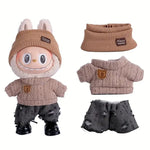 For Labubu Doll Clothing Cute Sweater Set 17cm Clothing Shoes Doll DIY Accessories Training Sitting Party Games Toys Gifts