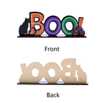 Halloween Spoky Letter Wooden Decor Festival Atmosphere Layout Tabletop Halloween Cartoon Decor Party Supplies Ornaments