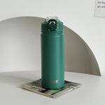 TYESO 600ML/750ML Thermos Water Bottle With Straw Stainless Steel Car Thermal Sports Cup Keeps Cold and Heat Thermal Travel Mug