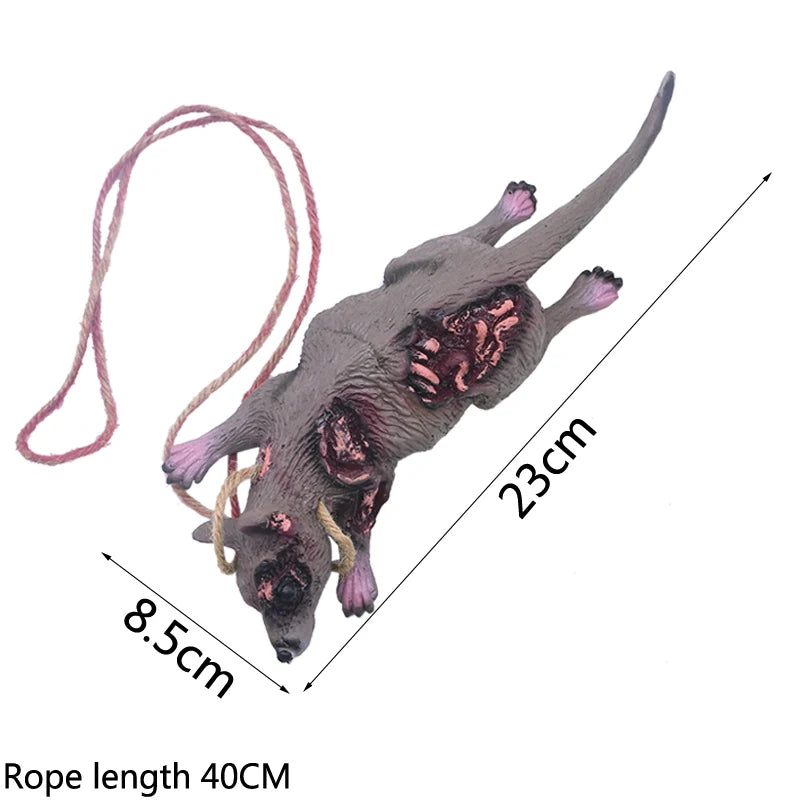 Halloween Horror Hanging Pendant Fake Dead Mouse Bat Broken Hand Feet Halloween Party Home Haunted House Scary Decoration Props