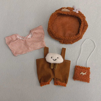 20cm Cotton Doll Lovely Princess Dresses Plush Dolls Clothes Dresses Skirt Decoration Skirt With Cartoon Headband Accessories