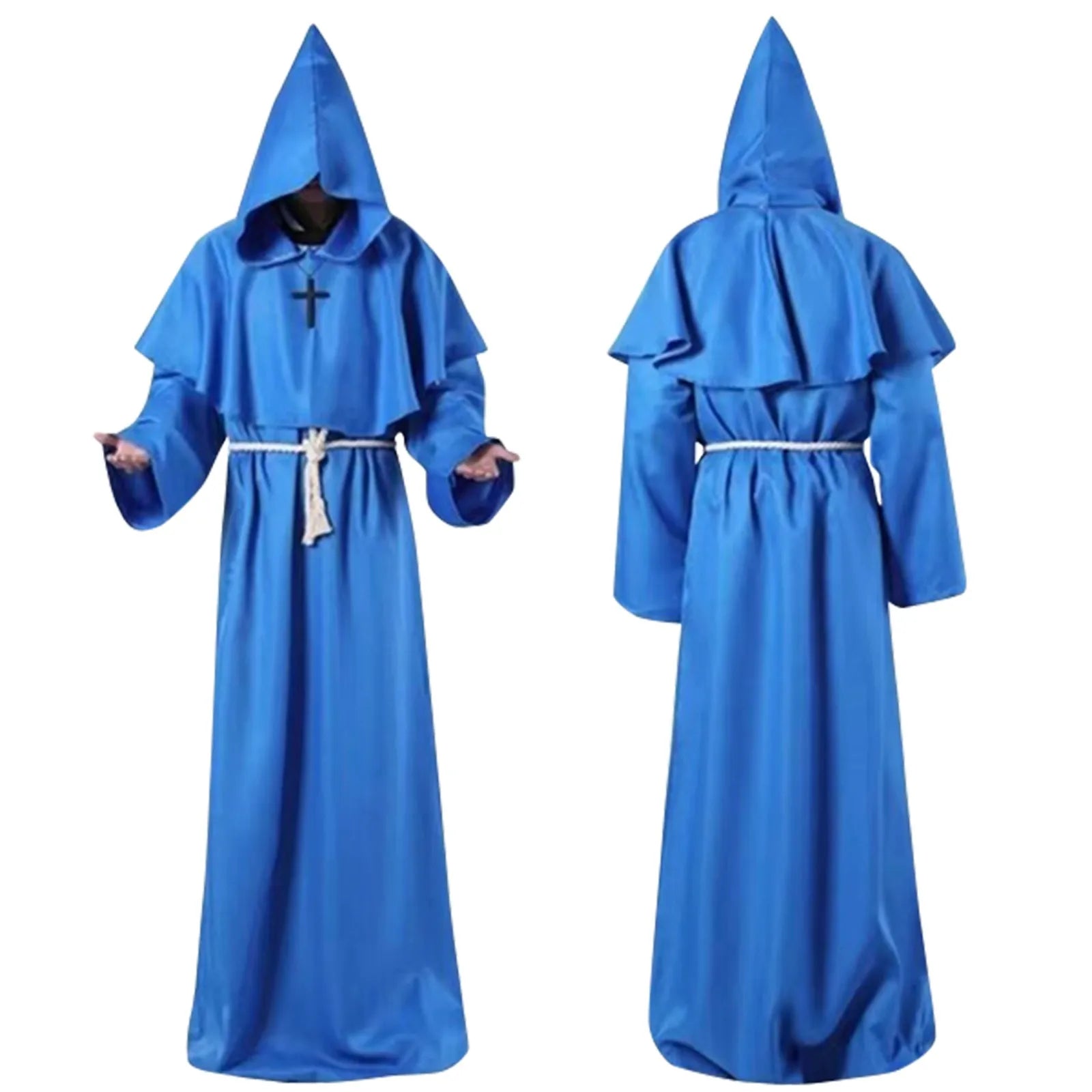 Monk Clothing Ancient Costume Medieval Monk Robe Wizard Clothing Priest Clothing Halloween Cos Costume