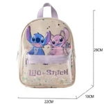6 styles Kawaii Disney Lilo & Stitch Plush or Glossy Messenger Bag Cartoon Large-Capacity Student Backpack Kindergarten Bag Gift