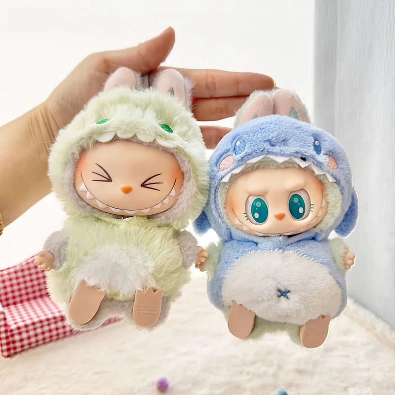 Labubu Doll Clothes Penguin Shark Bee Dinosaur Onesie - Cute Animal Jumpsuit for 17cm Pullip Blythe OB11 BJD