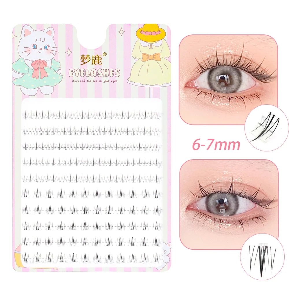 5-7mm Air Lower Eyelashes Fairy Fake LashesSegmented Natural Under Lashes Manga Bottom Lashes Makeup Eyelash Makeup Tool10 Rows