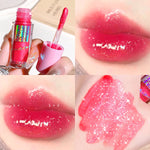 6 Colors Glitter 1pcs Lip Glaze Long Lasting Lip Gloss Waterproof Liquid Lipstick Makeup Lip Oil Lip Tint Moisturizing Lip Balm