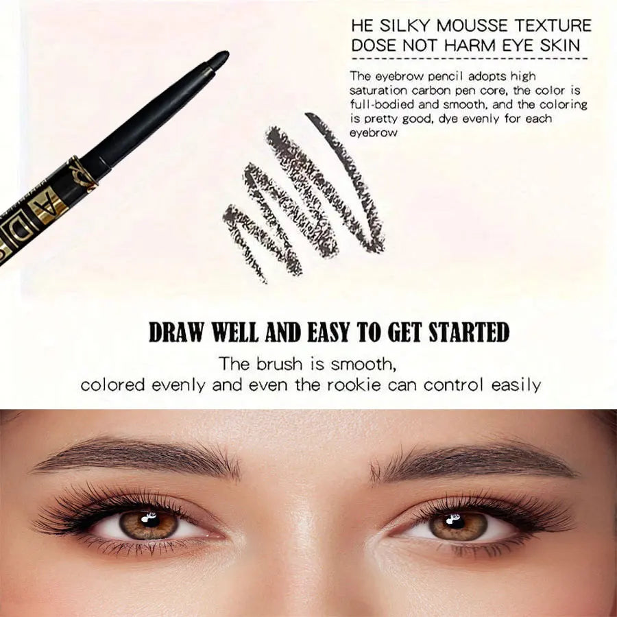 3PCS/9PCS Long-Lasting Waterproof Black Eyeliner Pencil -Smudge-Proof Sweat-Resistant for Bold Eye Makeup, ldeal Gift