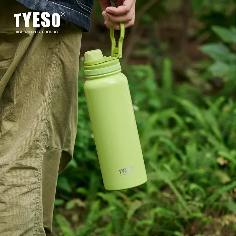 Tyeso Thermos Bottle Portable Sport Vacuum Flask Travel Stainless Steel Thermal Water Bottle Keeps Cold and Heat Thermal Mug