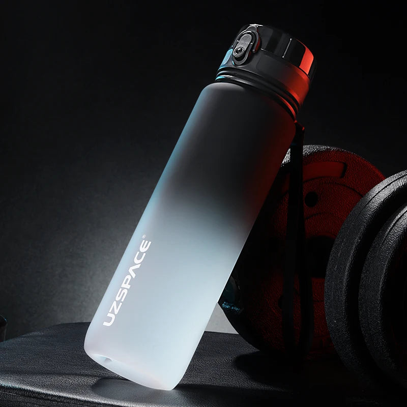 UZ Sports Water Bottle BPA Free Portable Leakproof Shaker Bottle Tritan Plastic Drinkware 500/1000ML Jug for Camping Gym School