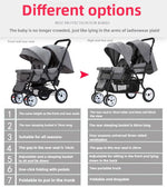 EU STOCK Twin strollers Double kids two seats strollers foldable carriage wholesale baby stroller Front and rear seats