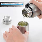500/700/1000/1500ml Stainless Steel Thermos Flask Metal Drinkware Portable Vacuum Insulated Coffee Bottle with Rope and Cup