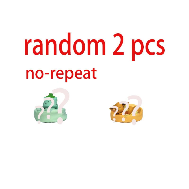 Pokemon Figures Kawaii Casual Time Sleeping Posture Ornaments Series Figures Doll Pokémon Pikachu Anime Cartoon Kids Gifts Toys