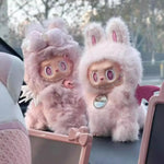 For 17cm Labubu Clothes Lovely Pink Velvet Rabbit Little Devil  Trendy Outfit Accessories Fashion Gift