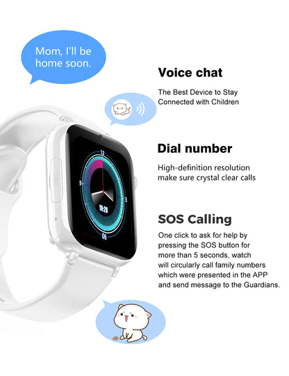 Xiaomi Mijia Kids 4G Smart Watch SOS GPS Tracker Bracelet Video Call Chat Camera Children SIM Smartwatch for Boys Girls  Gift