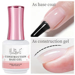 AWStorG Construction Base Gel 15ml Builder Nail Gel In A Bottle Semi Permanent Thick Rubber Base Gel Extension Nails Art