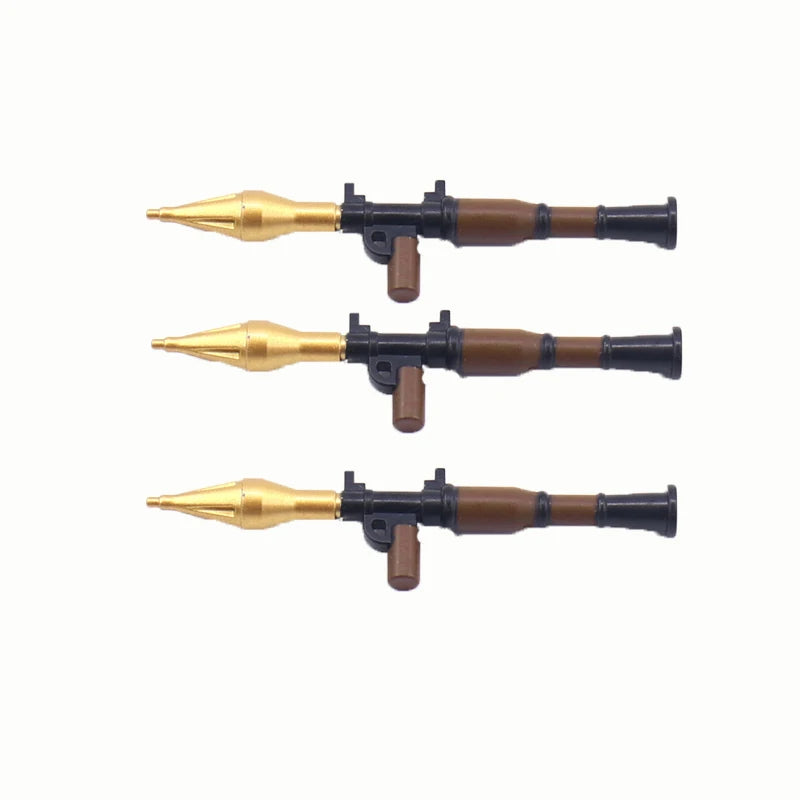 MOC WW2 Military War Weapon Soldier Accessories Building Blocks Roadblock Motorcycle Weapon case container Weapon Bag Brick Toy