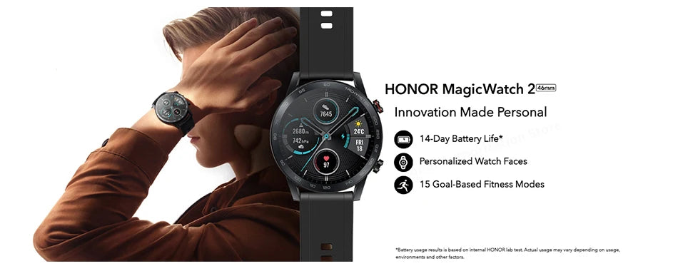 New HONOR Magic Watch 2 Smart Watch 46mm Bluetooth 5.1 Calling Smartwatch Blood Oxygen 14 Days Battery Life Heart Rate GPS