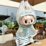 For 17 cm labubu v1/v2/v3 clothes summer doll clothes rabbit ear raincoat for Labubu Outfit DIY Labubu Clothing Gift