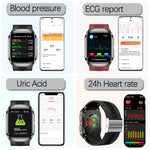 2025 AI Diagosis ECG Health Smart Watch Men Blood Pressure Lipid Uric Acid NFC Air Pump Airbag Health Smartwatches Women For IOS