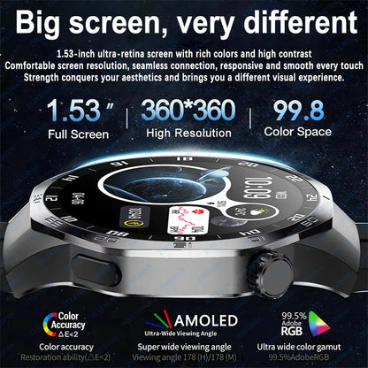 For HUAWEI GT5 Pro Smartwatch Men 360*360 HD AMOLED Screen GPS Motion Track Heart Rate Bluetooth Call IP68 Waterproof Smartwatch