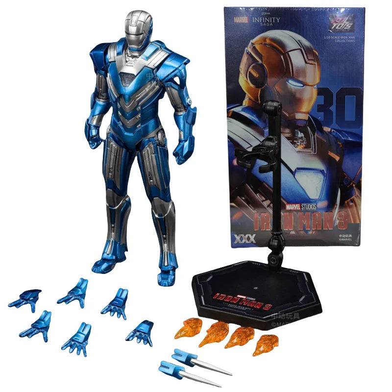 ZD Toys Iron Man Action Figure Mark 35 Red Snapper Iron Man MK 24 MK 22 MK 47 Tony Stark Ironman Figure Action Collect Toy Gift