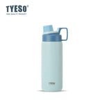 Tyeso Stainless Steel Sports Water Bottle Insulated Leak-Proof Portable Fitness Flask for Outdoor Workouts Travel Vacuum Flasks