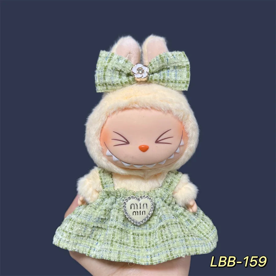 【Only Clothes】Mini Doll'S Clothes Outfit Accessories for Ropa Labubu and 10cm Cotton Doll Baby Replacement Clothes Clothing Gift