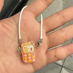 Dollhouse Mini Pendant Model Cartoon Cute Little Mini Mobile Phone Ornament for 15-17cm labubu Cartoon Pendant Sweet Couple Gift